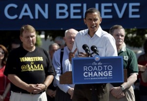 Obama & Teamsters, AFL-CIO, & UAW Bosses   USA-POLITICS/OBAMA
