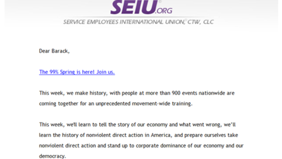 Move Over Occupy Wall Street, SEIU's 99% Spring is taking over