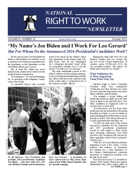 October 2015 National Right to Work Committee Newsletter 