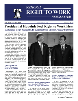 January 2016 National Right to Work Committee Newsletter 