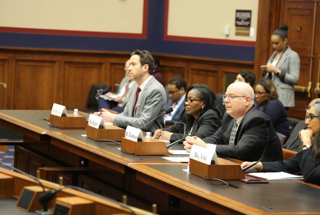 As Right to Work staff attorney Glenn Taubman (right) told a U.S. House panel this March, “[F]orcing an individual to be represented by a private organization is antithetical to American values of free speech and free association.”  credited: U.S. House, Committee on Education and the Workforce.