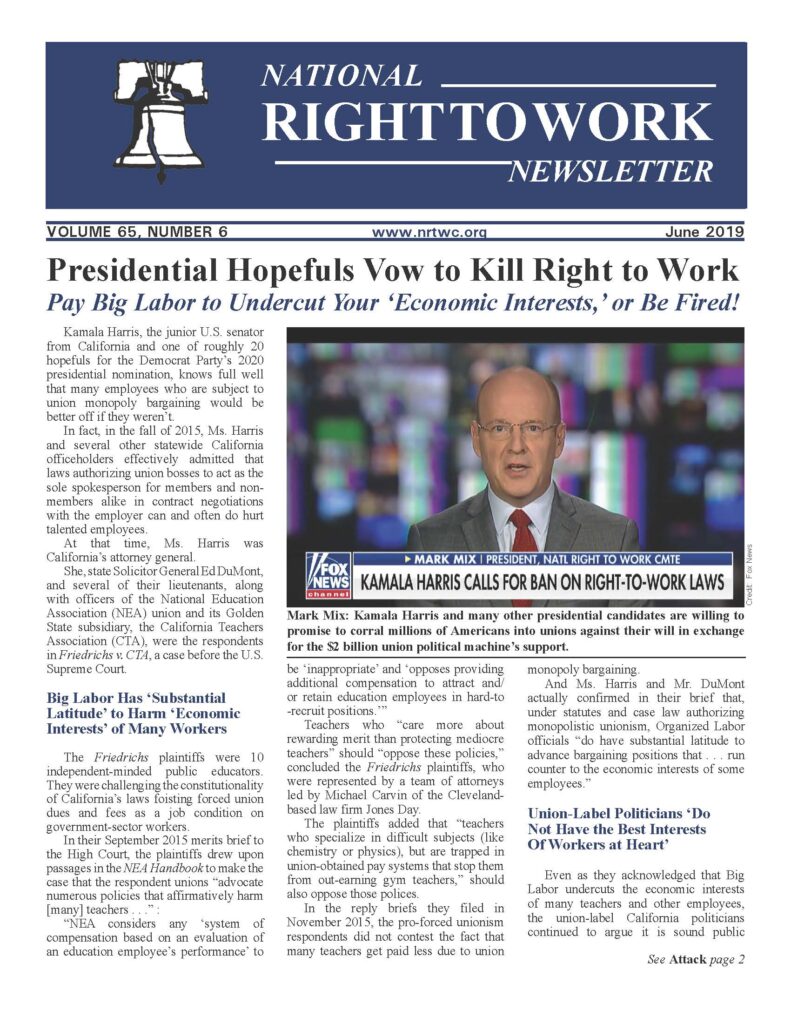 June 2019 National Right to Work Newsletter
