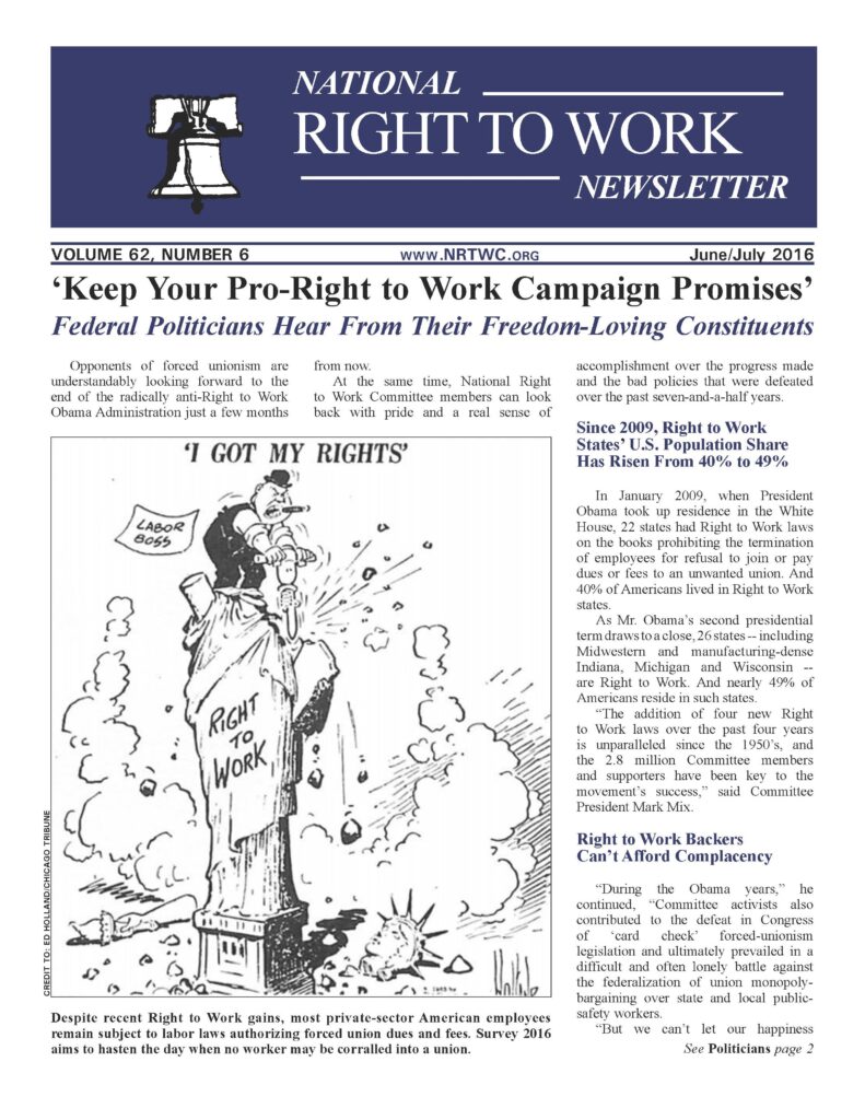 June/July National Right to Work Newsletter