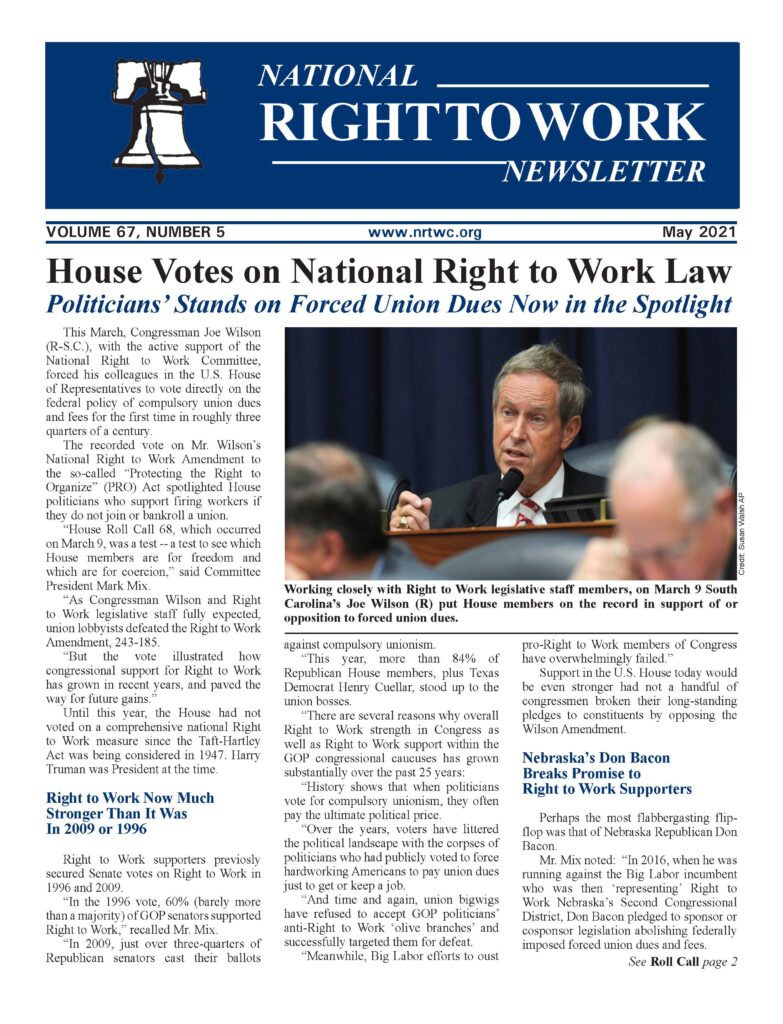 May 2021 National Right to Work Newsletter