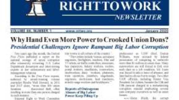 January 2020 National Right To Work Newsletter