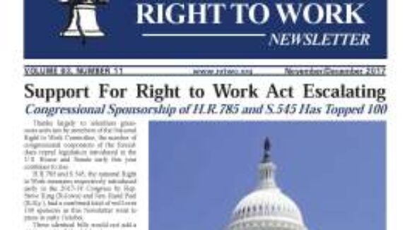 November/December 2017 National Right to Work Newsletter Summary