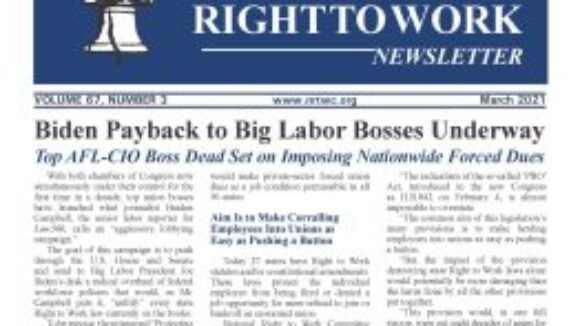March 2021 National Right to Work Newsletter Summary