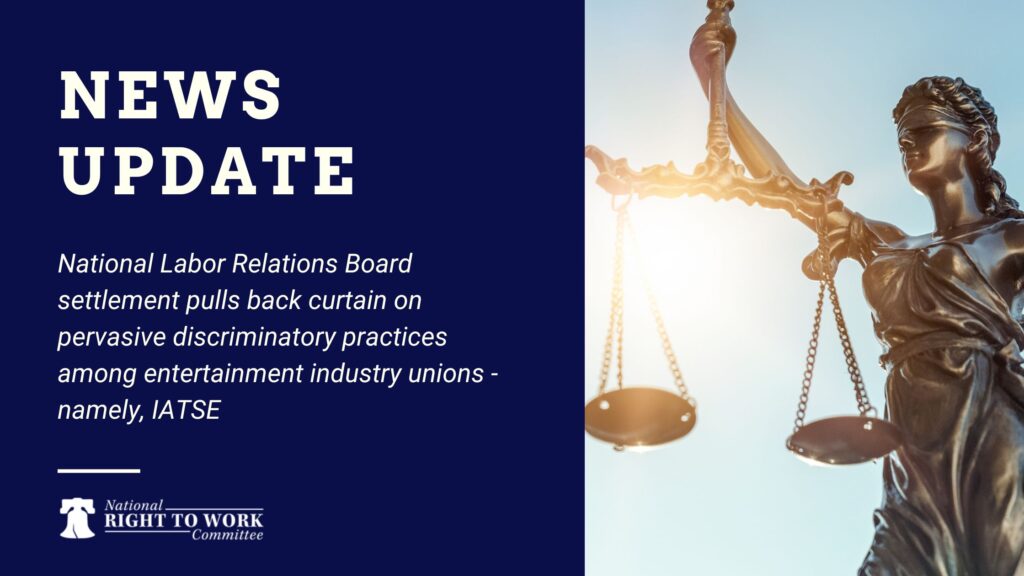 National Labor Relations Board settlement pulls back curtain on pervasive discriminatory practices among entertainment industry unions - namely, IATSE