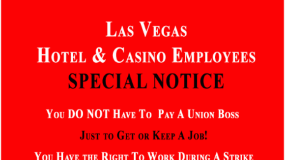 SPECIAL NOTICE Las Vegas-Based Casino and Hotel Employees