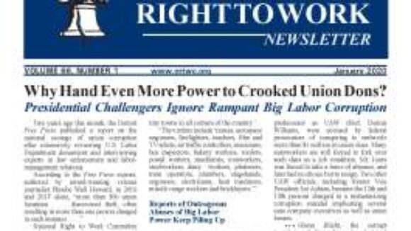 January 2020 National Right To Work Newsletter