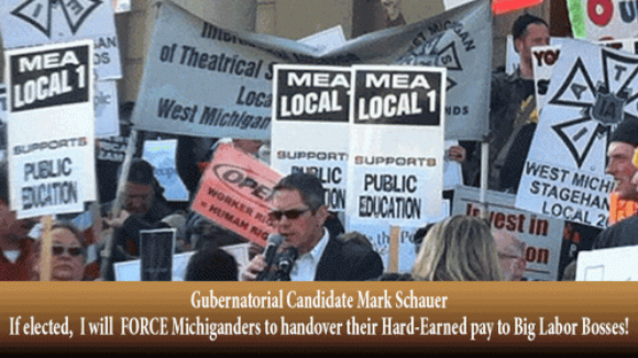 Gov. Wannabe Schauer Promise: Enslave Michiganders to Big Labor Bosses