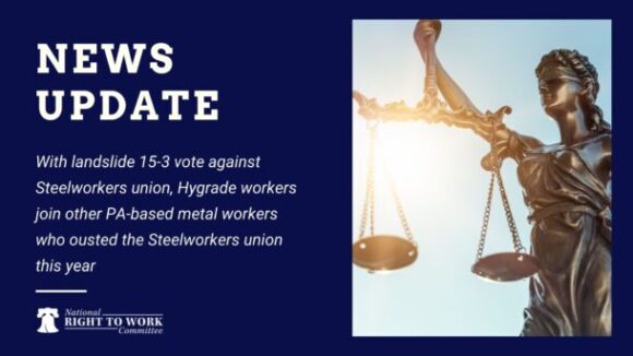 Overwhelming Majority of Bethlehem, PA, Hygrade Metal Workers Vote to Remove Steelworkers Union Bosses