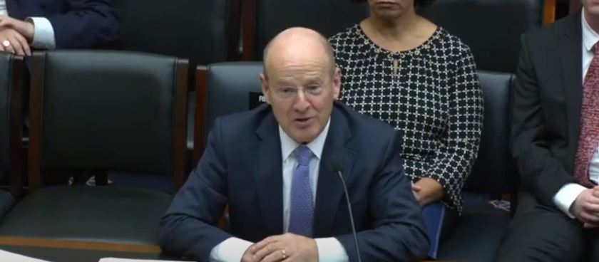 Mark Mix testifying during a congressional hearing for the National Right to Work Act