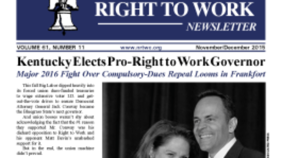November-December 2015 National Right To Work Committee Newsletter available online