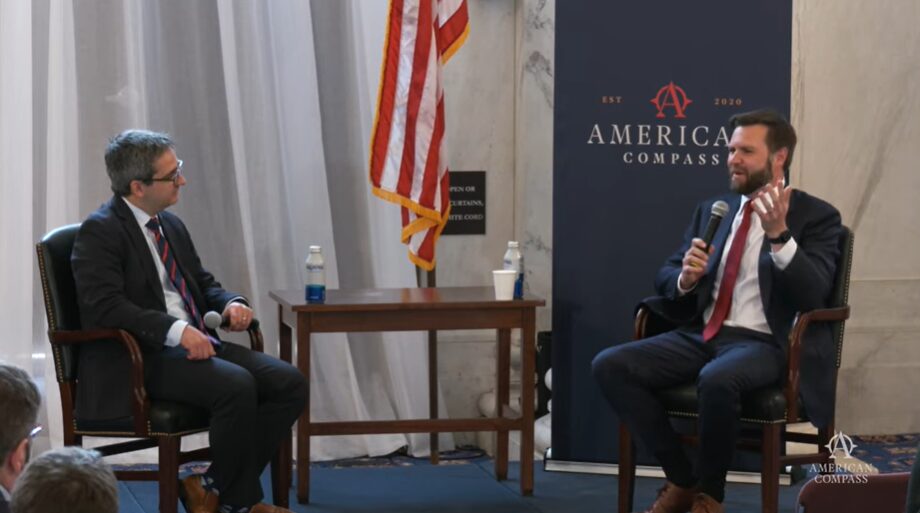 Think tanker Oren Cass (left) insists Right to Work laws “undermine” the American labor system by protecting individual employee choice. Do Cass allies like Ohio GOP U.S. Sen. J.D. Vance (right) agree with him?