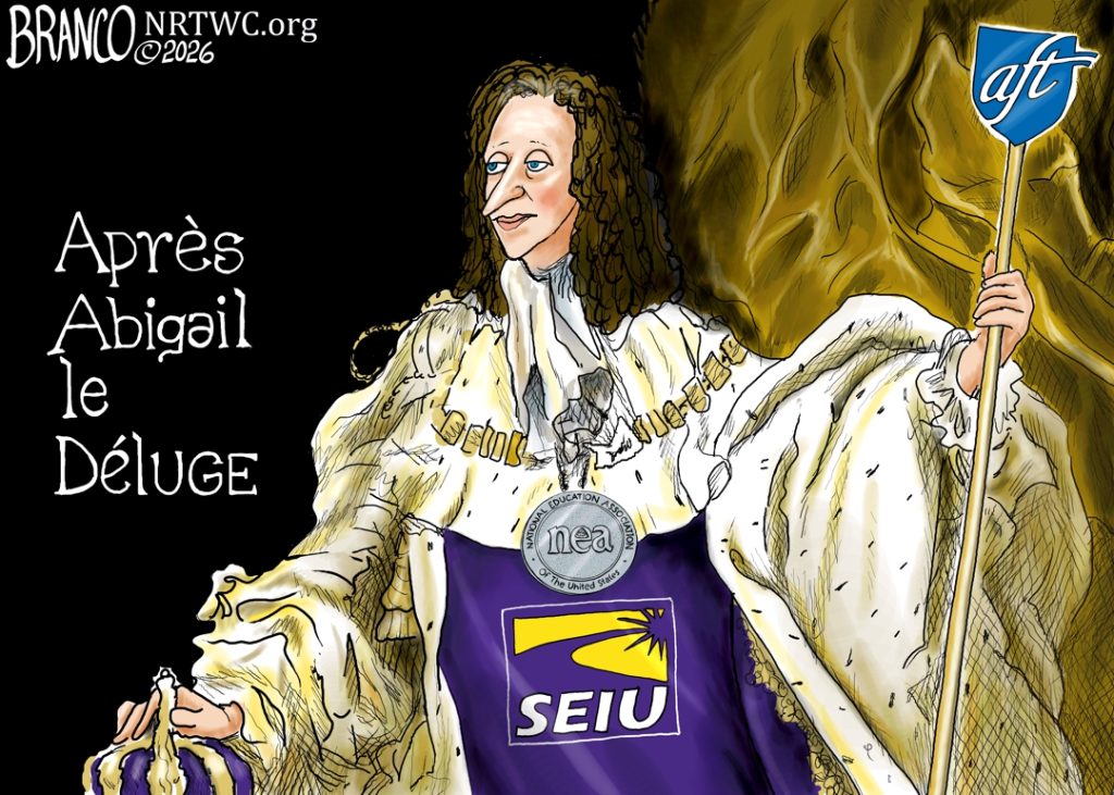 Cartoon image of Abigail Spanberger.