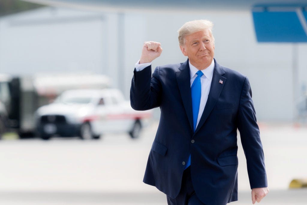 President Donald J. Trump walking 