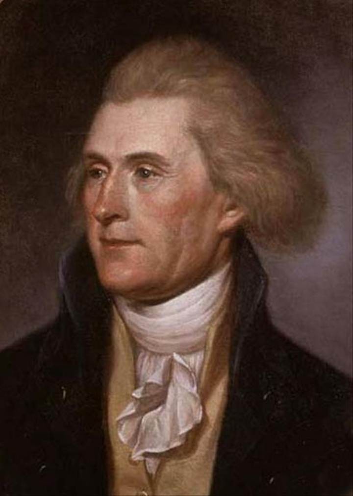 Portrait of Thomas Jefferson.