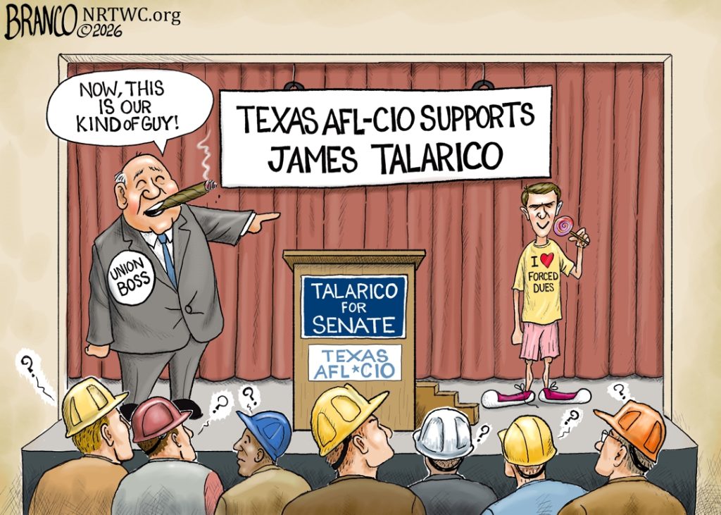 A cartoon of Democrat Texas U.S. Senate candidate James Talarico